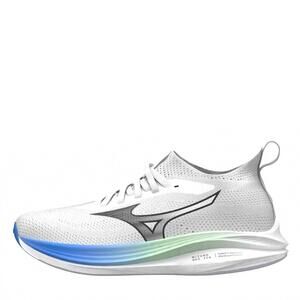 NEW MIZUNO mens neo zen running shoes in white/frontier blue